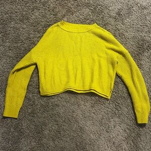 Yellow cropped sweater